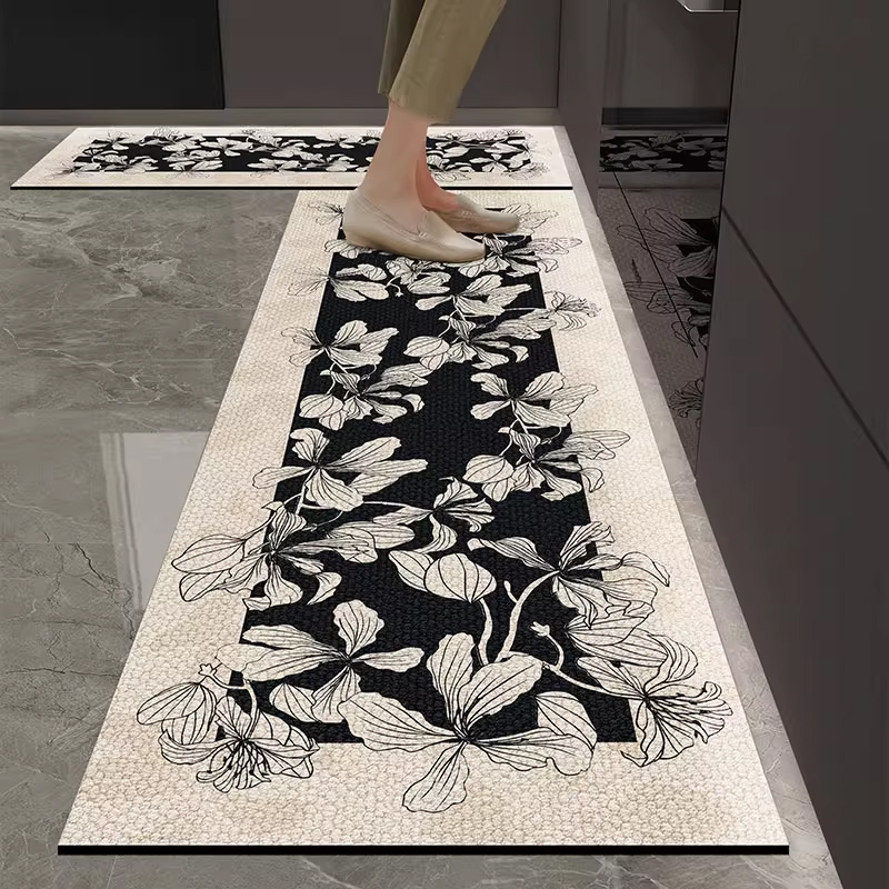 Commercial Kitchen Vinyl - Kitchen Floor Mat Waterproof Non-slip Oil-resistant