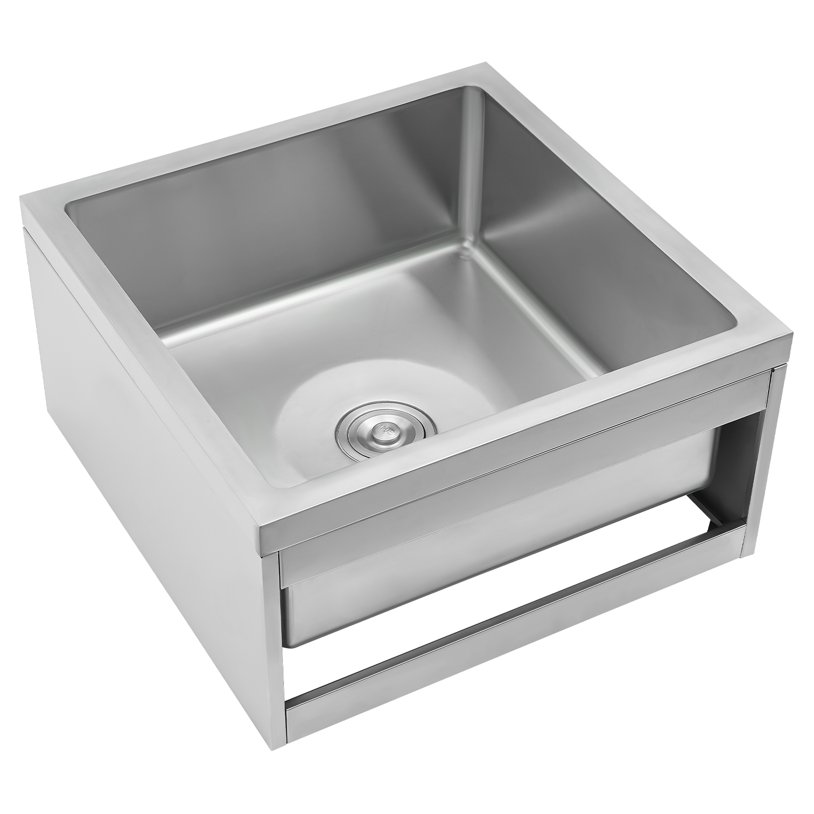 Commercial Kitchen Deep Cleaning - Stainless Steel Floor Mop Sink, Commercial