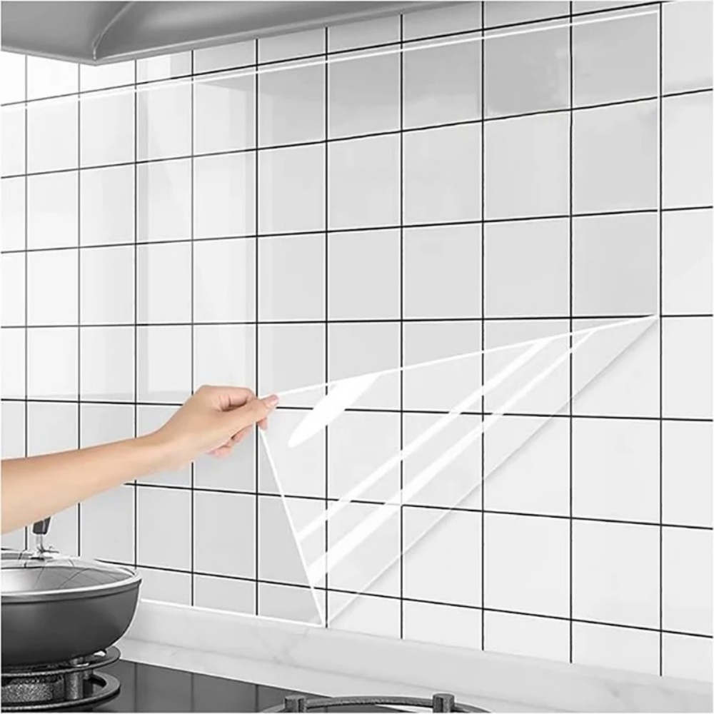 Commercial Kitchen Wall - 3M/5M/10M Kitchen Wall Wallpaper Transparent Electrostatic