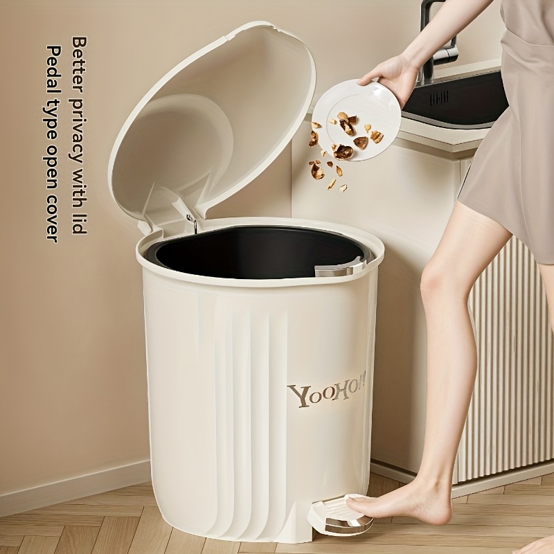 1Pcs Large-Capacity round Foot - огляд і ціна Commercial Kitchen Trash Can