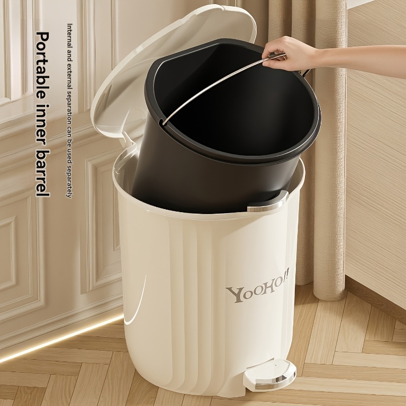 1Pcs Large-Capacity round Foot - огляд і ціна Commercial Kitchen Trash Can