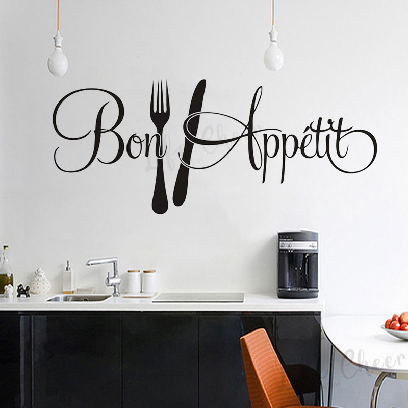 French Bon Appétit Quote Wall  - огляд і ціна Commercial Kitchen Wall