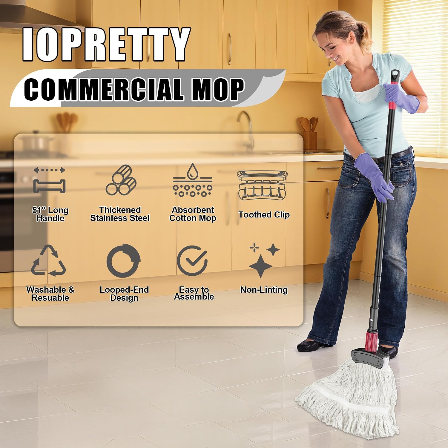 Commercial Mop for Floor Clean - огляд і ціна Commercial Kitchen Vinyl