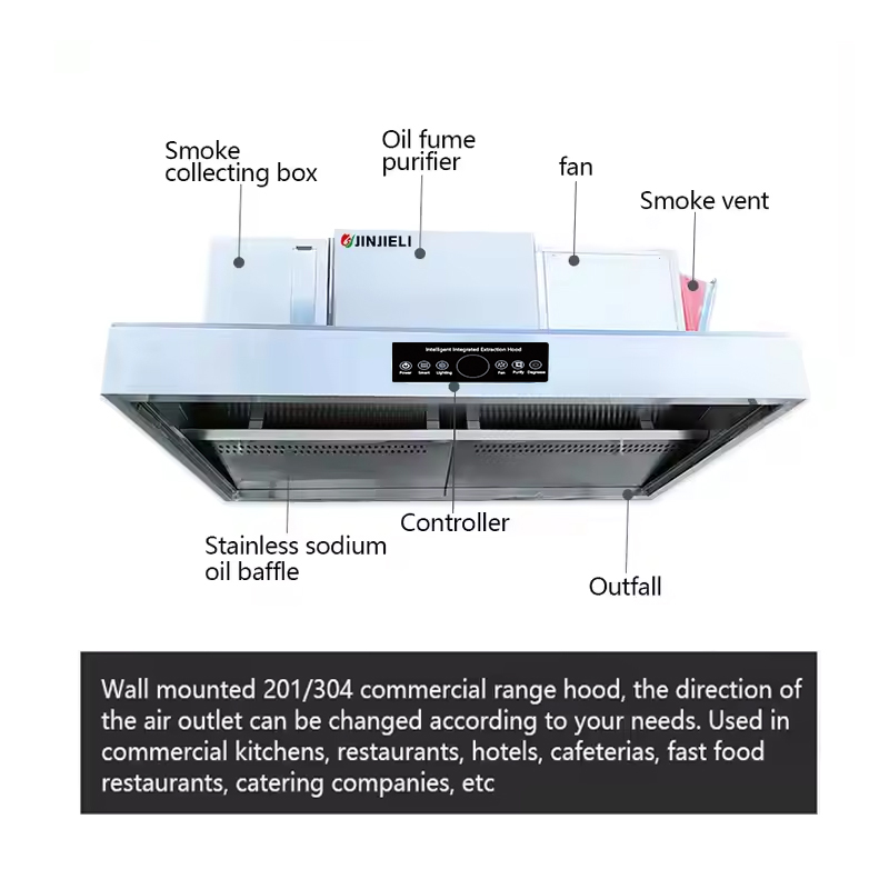 ISO9001 Certified Cooking Smar - огляд і ціна Commercial Kitchen Range Hood