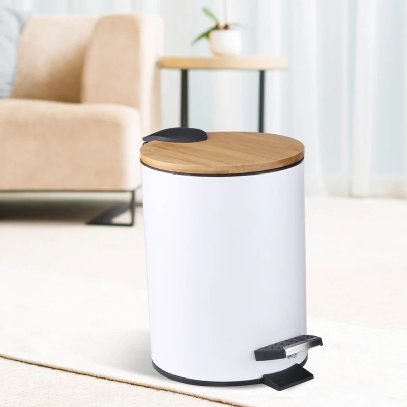 3/5L Wooden Flip Step Trash Ca - огляд і ціна Commercial Kitchen Trash Can
