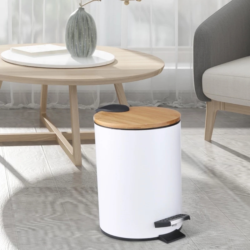 3/5L Wooden Flip Step Trash Ca - огляд і ціна Commercial Kitchen Trash Can