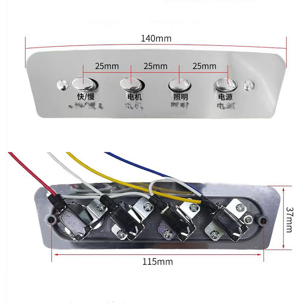 1pc 4-key Push Button Switch C - огляд і ціна Commercial Kitchen Range Hood