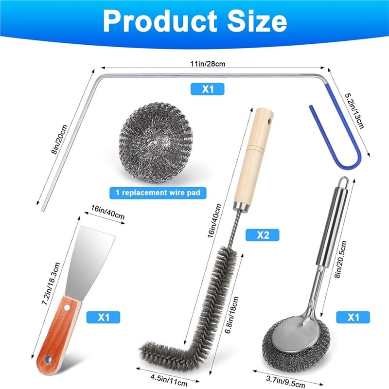 ABUN-Deep Fryer Cleaner Brush  - огляд і ціна Commercial Kitchen Deep Cleaning