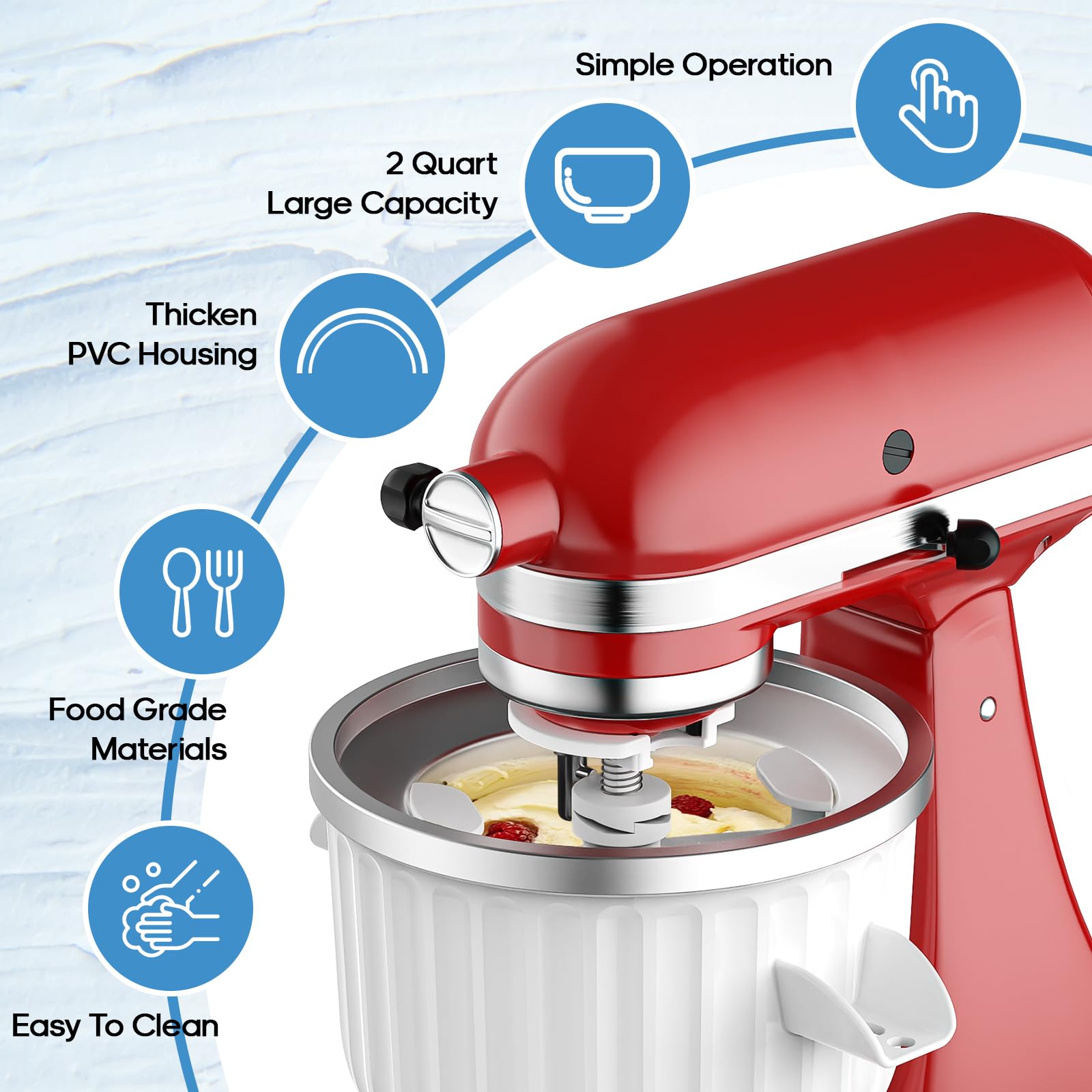 2 Quart Ice Cream Maker Attach - огляд і ціна Commercial Kitchen Juicer