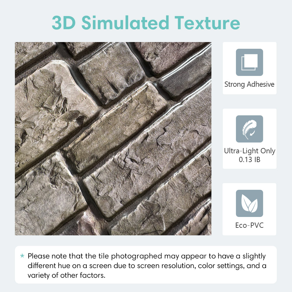 10pcs 3D Faux Stone Peel and S - огляд і ціна Commercial Kitchen Wall