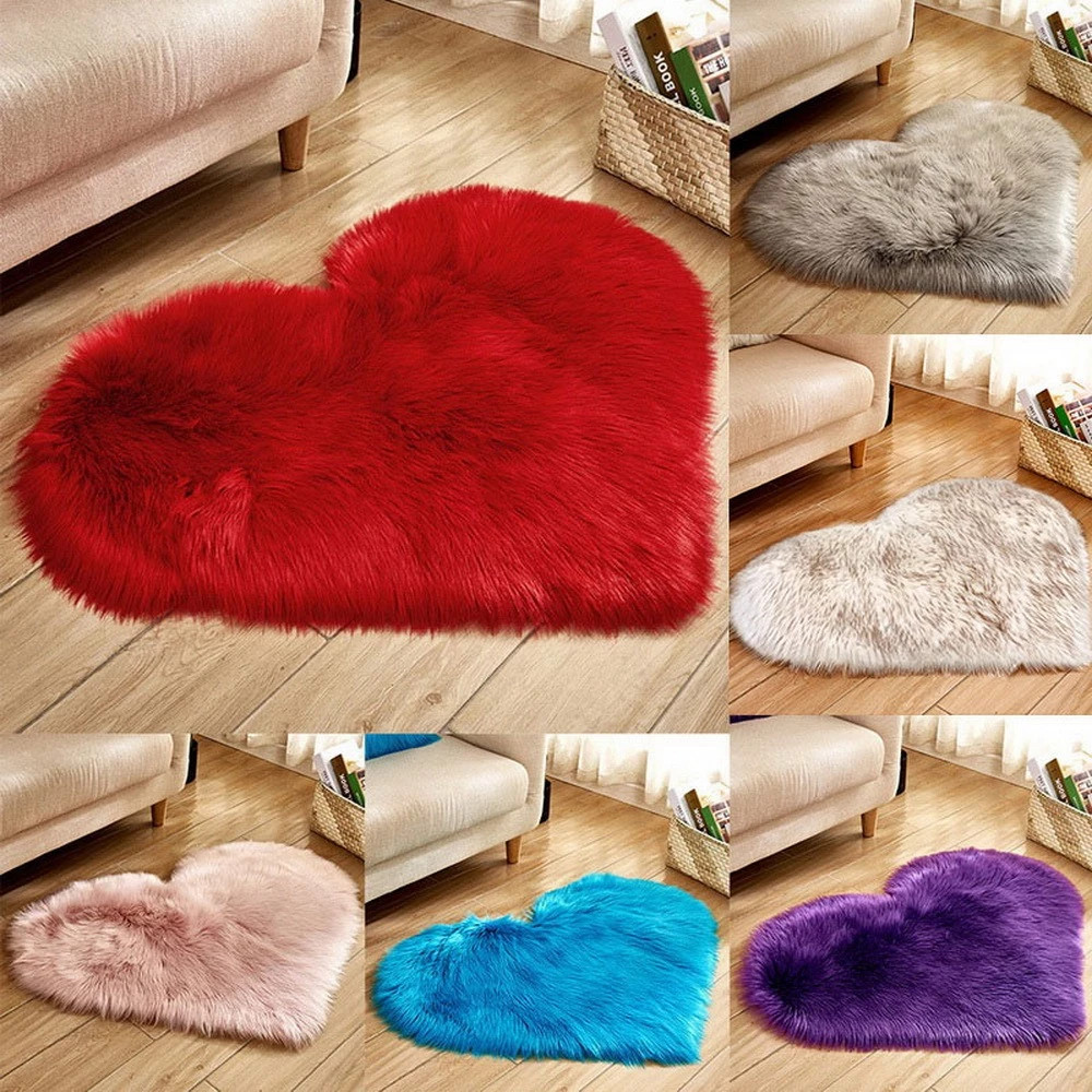 Furry Solid Color Heart Rug Be - огляд і ціна Commercial Dishwasher Table